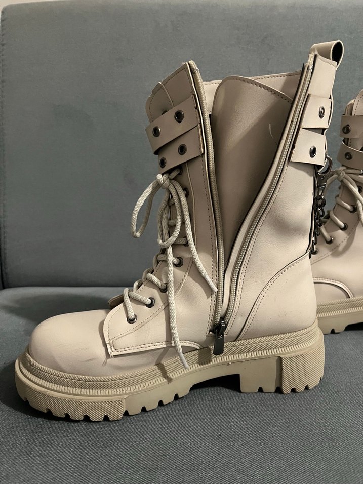 Kadın Krem Rengi Bot - Görsel 2