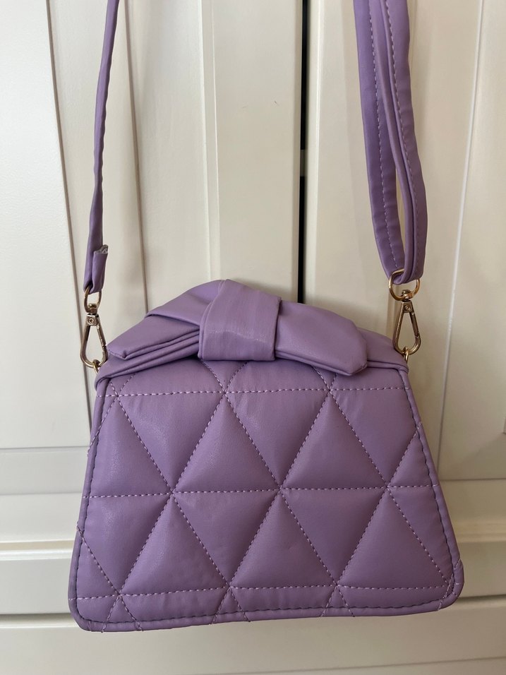 Mor Pastel Kadın Çanta Tokalı - Görsel 2