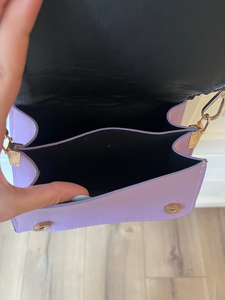 Mor Pastel Kadın Çanta Tokalı - Görsel 4