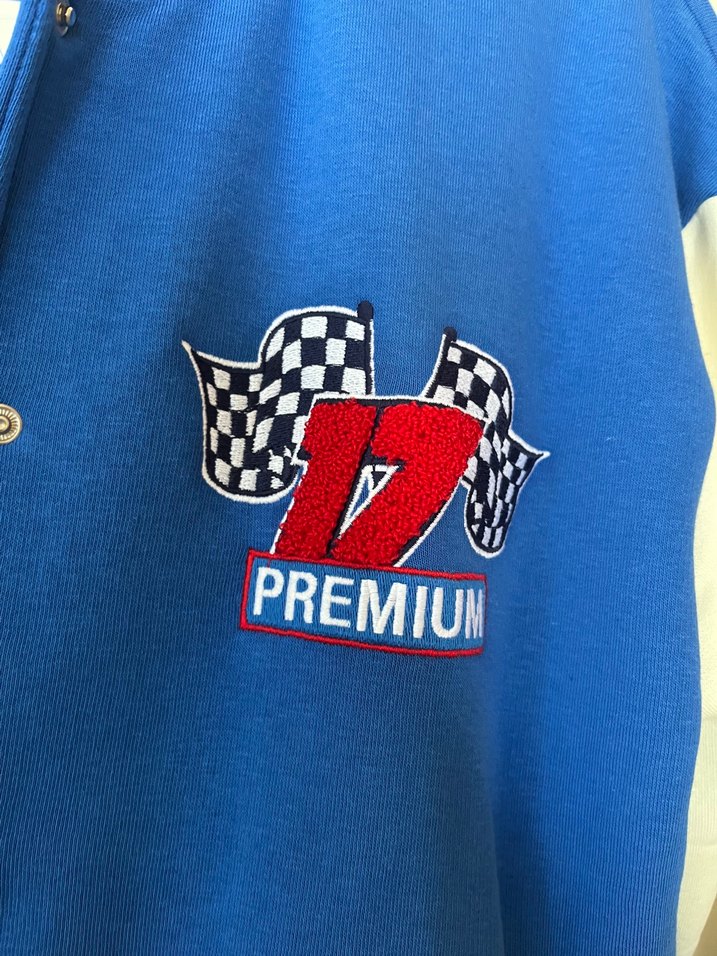 Mavi Düğmeli Oversize Kadın Kolej Ceket - Görsel 3