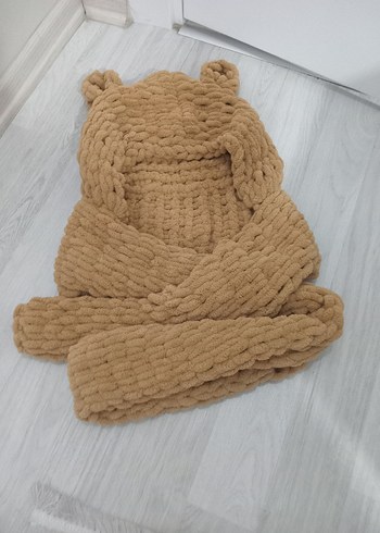 Bej puffy balaclava - Görsel 2