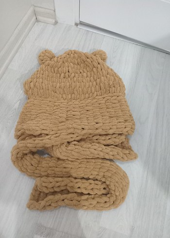 Bej puffy balaclava - Görsel 3