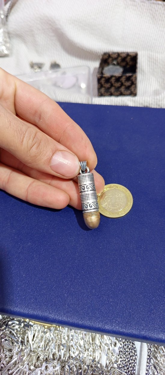 925 ayar gümüş içi açılabilir cevşen kolye ucu - Görsel 4