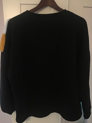 Zara Zara kürk detaylı sweatshirt