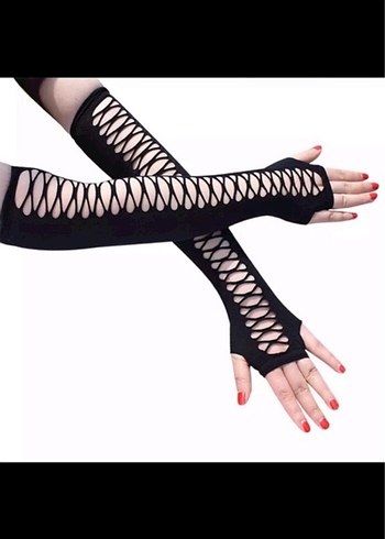 Diğer Dantel Detaylı Beyaz Gotik Kadın Eldiveni 3 Eldiven