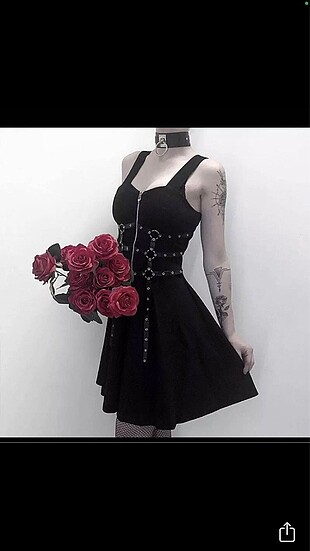 İthal tasarım gotik Elbise Hemen Teslim