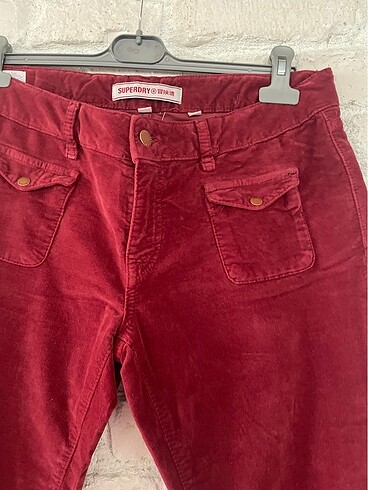 l Beden Bordo Kadife pantolon 40 bed
