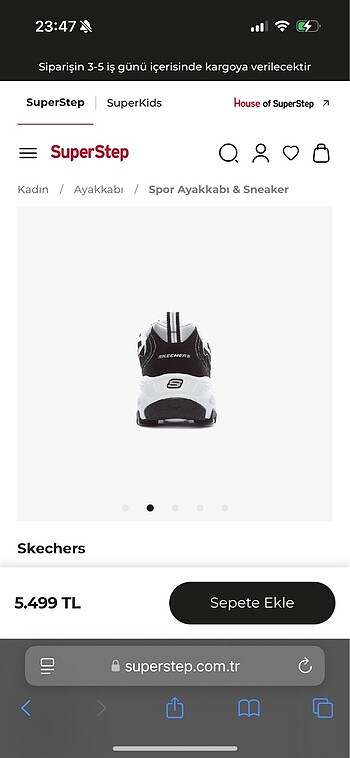 36,5 Beden siyah Renk skechers ayakkabı