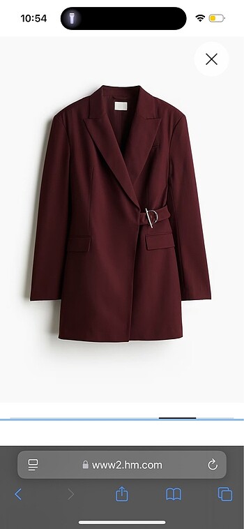 xs Beden bordo blazer elbise