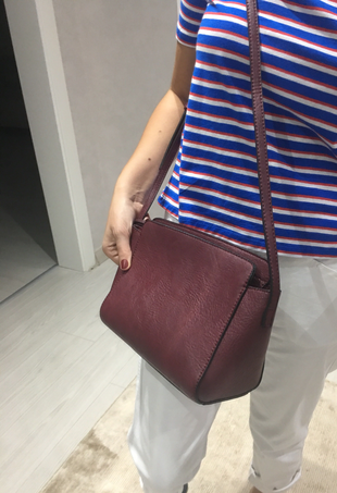 universal Beden kırmızı Renk Çapraz stradivarius bordo çanta