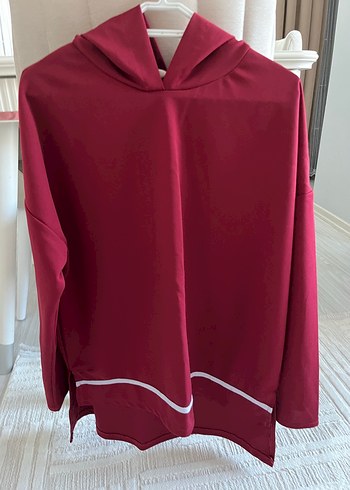 Diğer Bordo Kapüşonlu Mini Eşofman Takımı