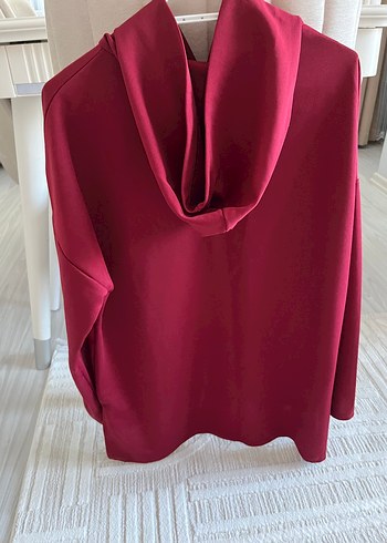 m Beden bordo Renk Bordo Kapüşonlu Mini Eşofman Takımı