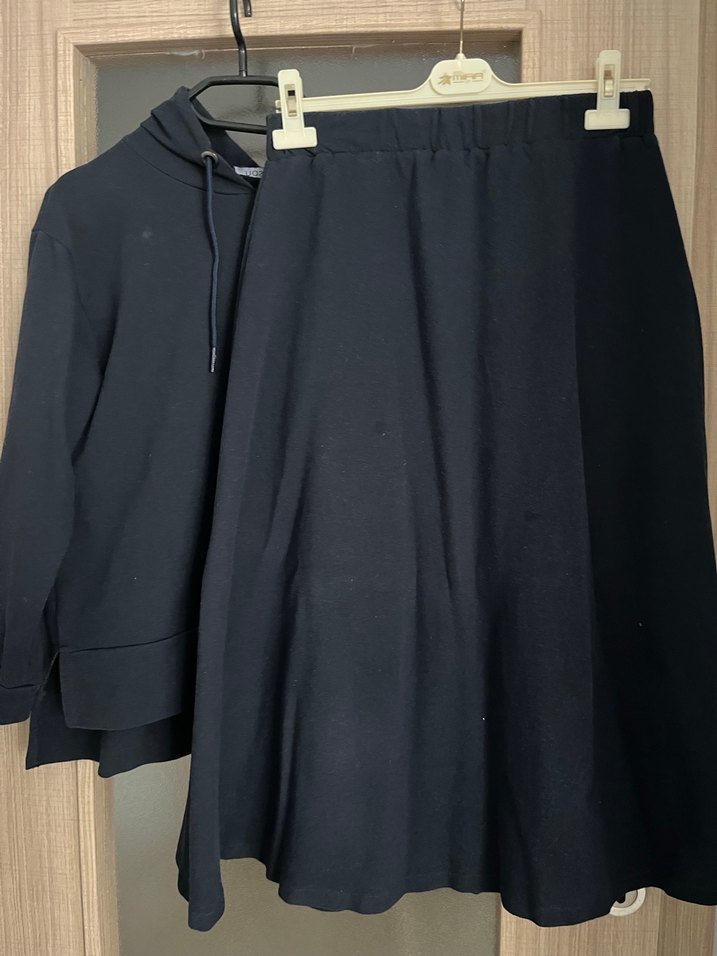 Siyah Kapüşonlu Oversize takım - Görsel 2