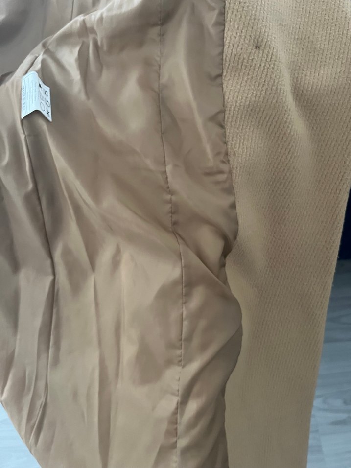 TUĞBA marka Kürk Detaylı Camel Uzun Kadın Kaban - Görsel 5