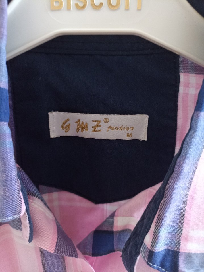 Düğmeli Pembe Uzun Kollu Kadın Gömlek - Görsel 3