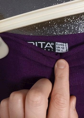 Mor Uzun Drapeli Etek - Görsel 3