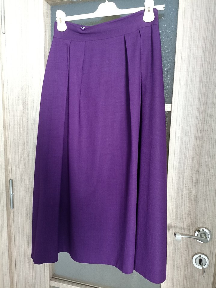 Mor Uzun Drapeli Etek - Görsel 2