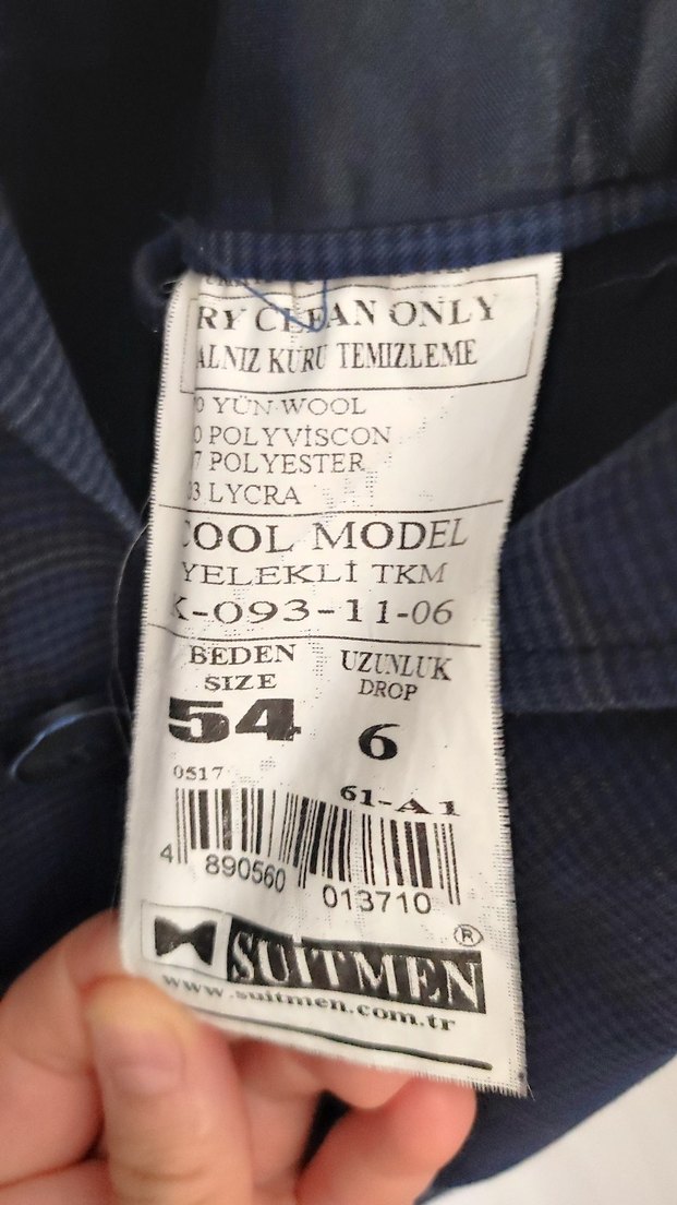 Koyu Mavi Düğmeli Erkek Takım Ceketi - Görsel 4