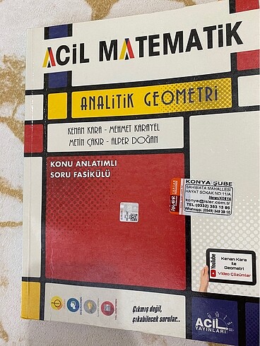 Acil matematik analitik geometri konu anlatımlı soru Fasikülülü