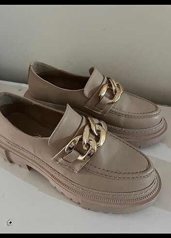 37 Beden Toka detaylı loafer ayakkabı