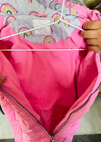 Pembe Kız Bebek Fermuarlı Kar Tulumu - Görsel 4