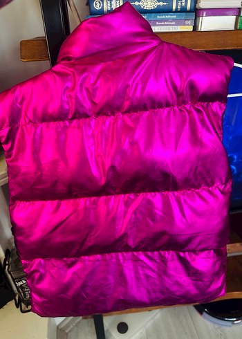 Fuşya Renkli Fermuarlı Yelek - Görsel 3