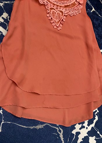 Zara Dantel Detaylı Bohem Kolsuz Mini Bluz