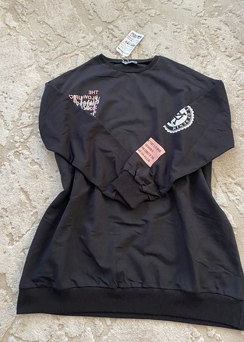 Siyah Kadın Uzun Kollu Sweatshirt