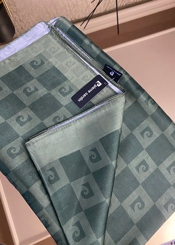 Pierre Cardin orijinal Kadın Haki Drapeli Saten Şal