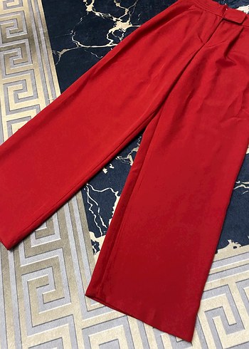 Trendyol & Milla Kemerli Kırmızı Kumaş Kadın Pantolon