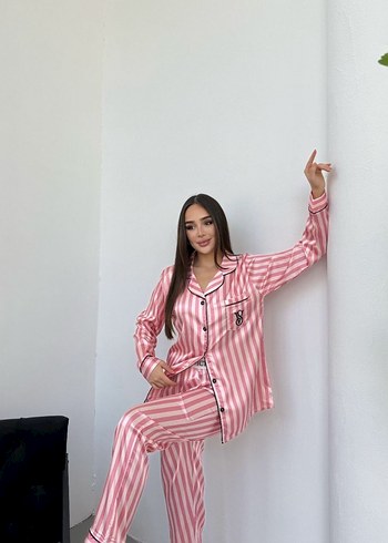 Victoria s Secret Bordo Parlak Kadın Pijama Takımı