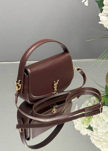 Beden kahverengi Renk Ysl Parlak Kahverengi Deri Kadın Çanta
