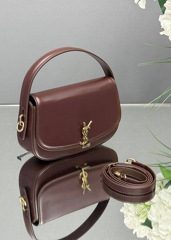 Ysl Parlak Kahverengi Deri Kadın Çanta