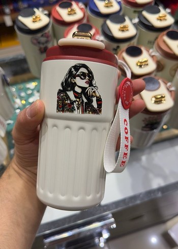 Renkli Baskılı Beyaz Çocuk Termosu - Görsel 3