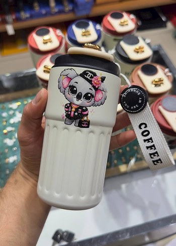 Hermes Paris Beyaz Termos Bardak - Görsel 3