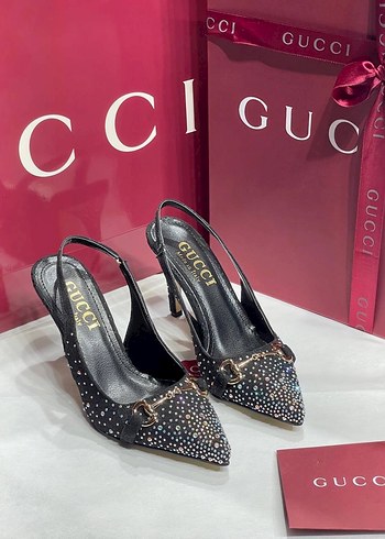 Siyah Payetli Stiletto Topuklu Kadın Ayakkabı - Görsel 3