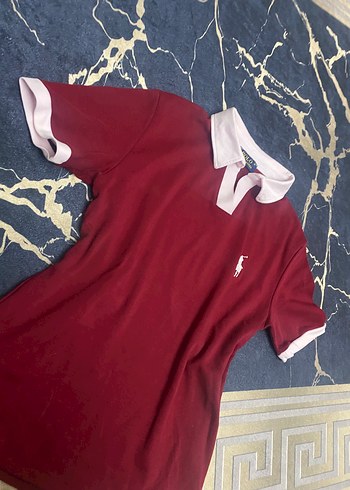 m Beden Bordo Polo Yaka Kısa Kollu lakos
