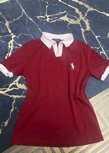 Bordo Polo Yaka Kısa Kollu lakos