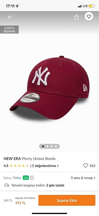 Bordo new era sapka