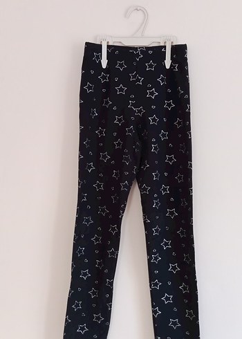 Kız Çocuk Siyah Elastik Denim Tayt