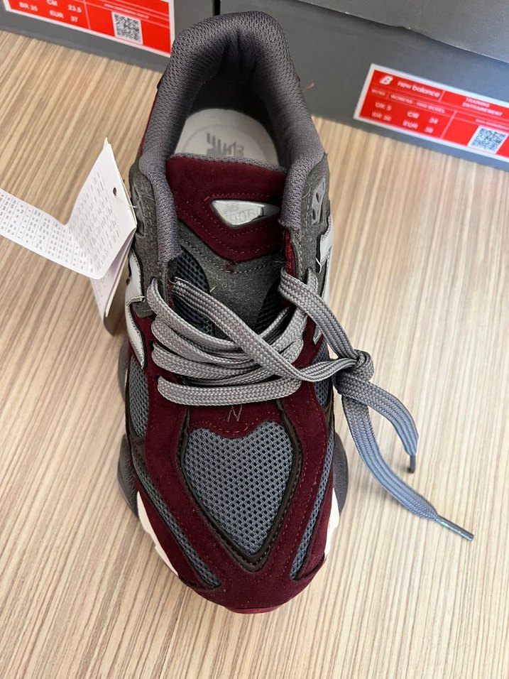 Bordo Gri Bağcıklı Spor Ayakkabı - Görsel 2