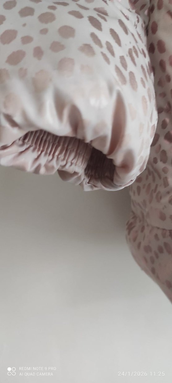 Kız Çocuk Pembe Kapüşonlu Yılan Desenli Mont - Görsel 4