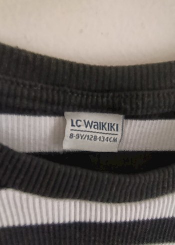 kız Çocuk Siyah-Beyaz Çizgili Uzun Kollu Tişört ve  alt takim - Görsel 3