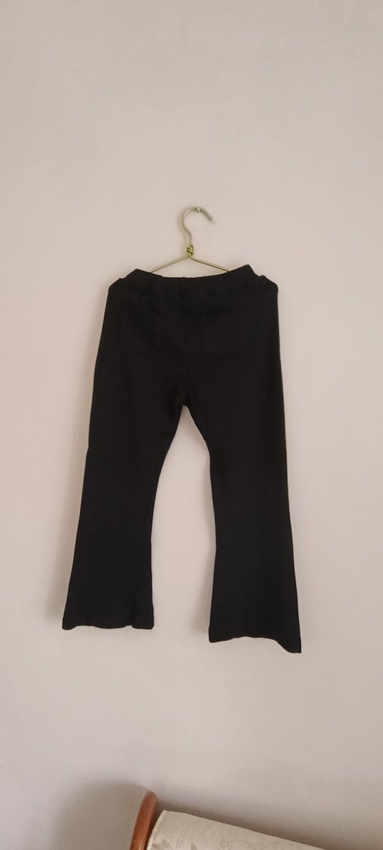 kız Çocuk Siyah-Beyaz Çizgili Uzun Kollu Tişört ve  alt takim - Görsel 2