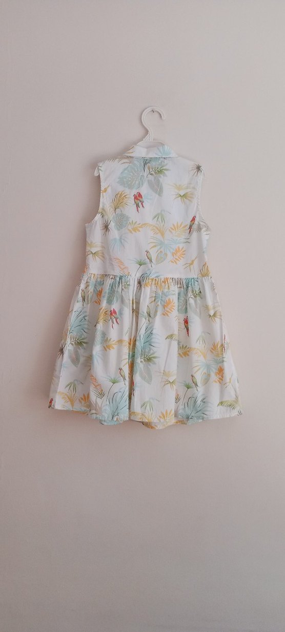 Kız Çocuk Bohem V Yaka Kolsuz Elbise - Görsel 2