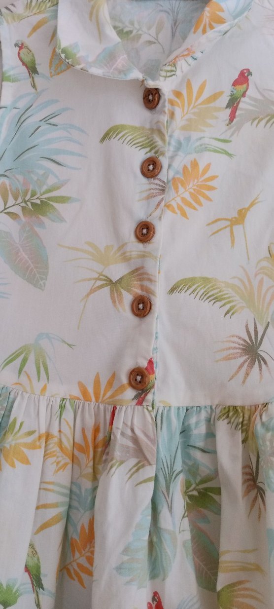 Kız Çocuk Bohem V Yaka Kolsuz Elbise - Görsel 4