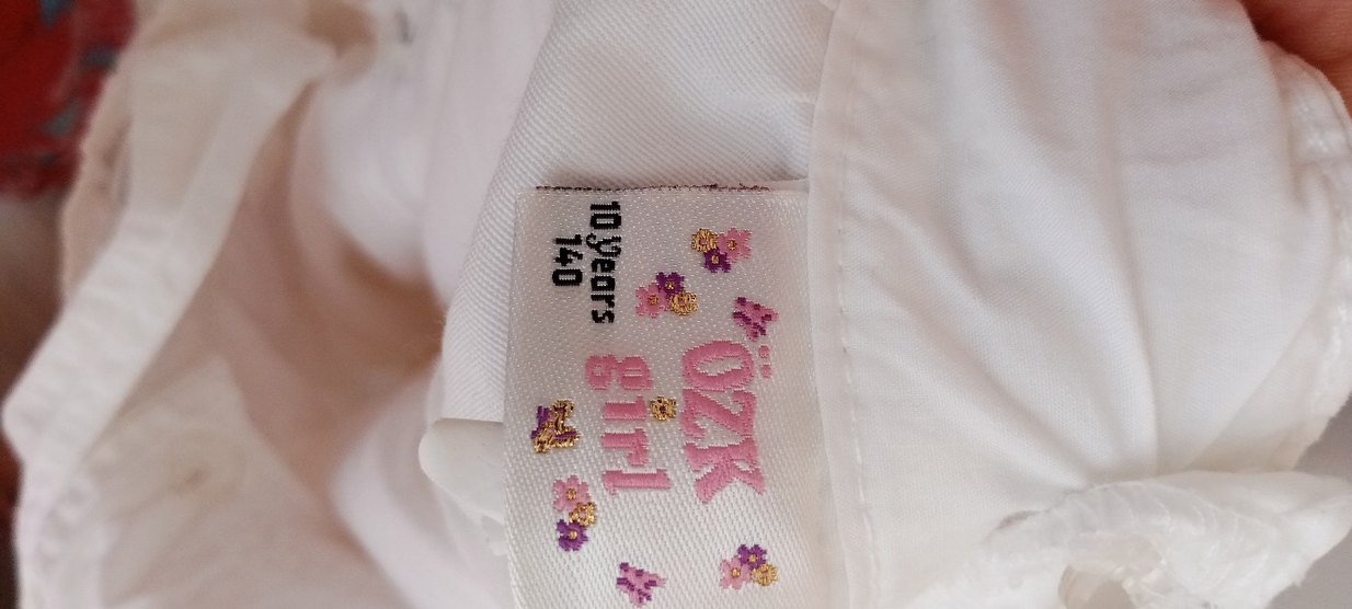 Beyaz Pamuklu Askılı Kız Elbisesi - Görsel 5