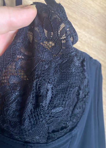 Dantelli Lacivert Straplez Gotik Büstiyer - Görsel 2