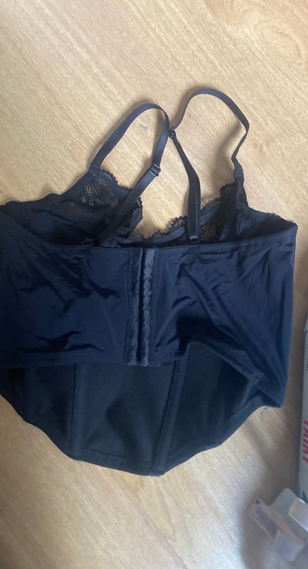 Dantelli Lacivert Straplez Gotik Büstiyer - Görsel 3