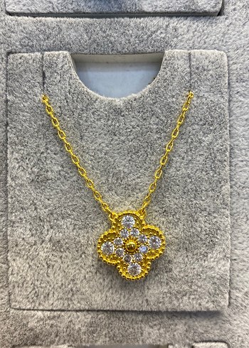 Altın Renk Van Cleef  Zincirli Kolye - Görsel 6